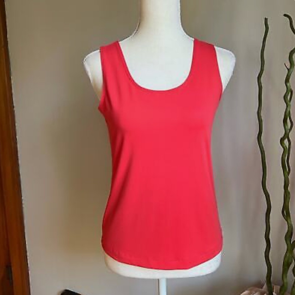NWT Women’s Chico’s Size 1 Malibu Punch Microfiber Basic Knit Tank